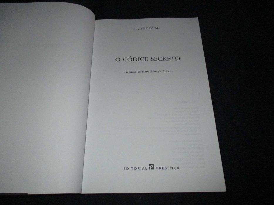 Livro O Códice Secreto Lev Grossman Presença