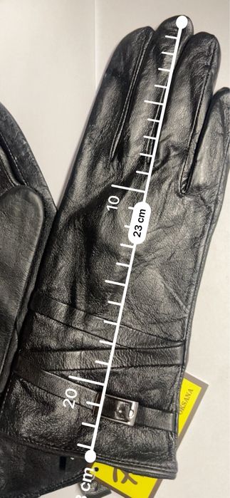 Rękawiczki skórzane nowe czarne