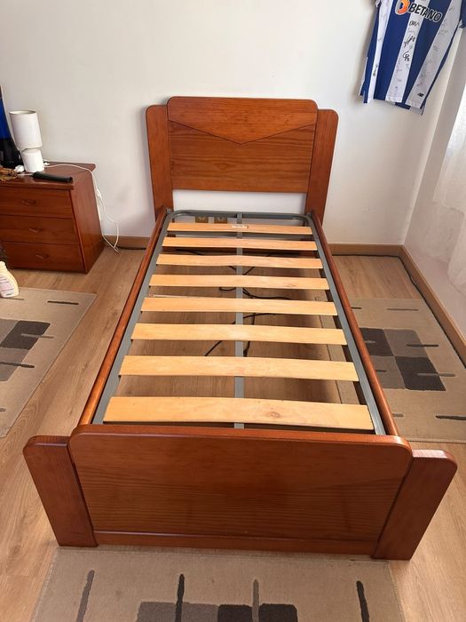 Cama solteiro madeira