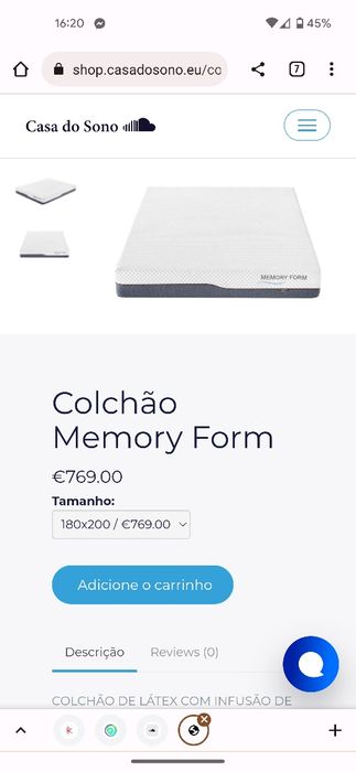 Colchão Memory foam - Casa do Sono
