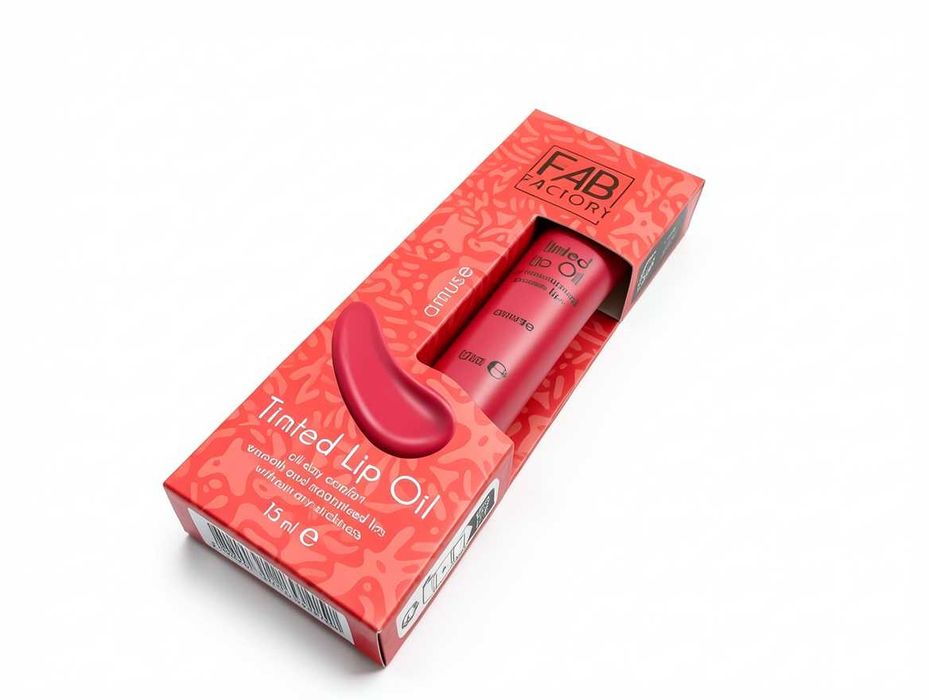 C163 Fab Factory Tinted Lip Oil Olejek Do Ust Amuse 15 Ml Nawilżający Błyszczyk Koloryzujący Pielęgnacja Ust Kosmetyk Do Makijażu Efekt Gładkich Ust
