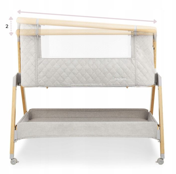 Łóżeczko dostawne, wolnostojące, turystyczne 3w1 - Moby-System LOZ DRE