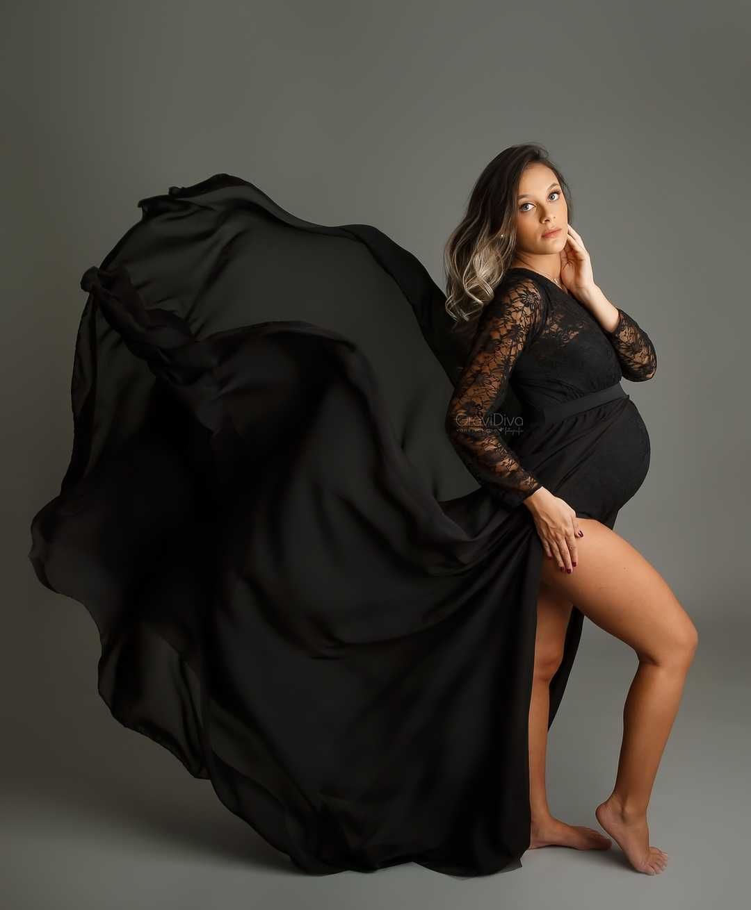 Vestido gravida store sessao fotografica