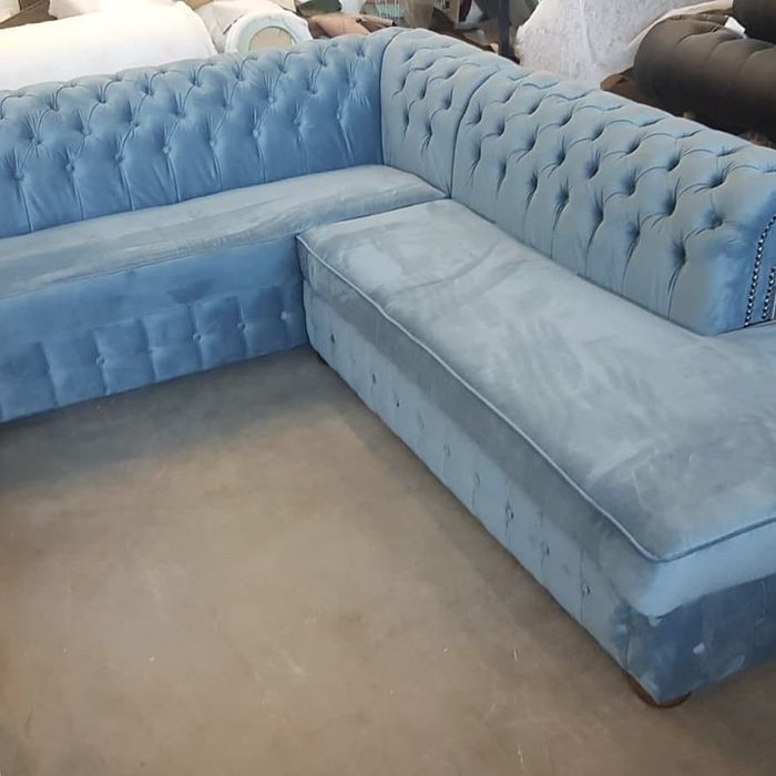 Chesterfield narożnik tkanina easy clean