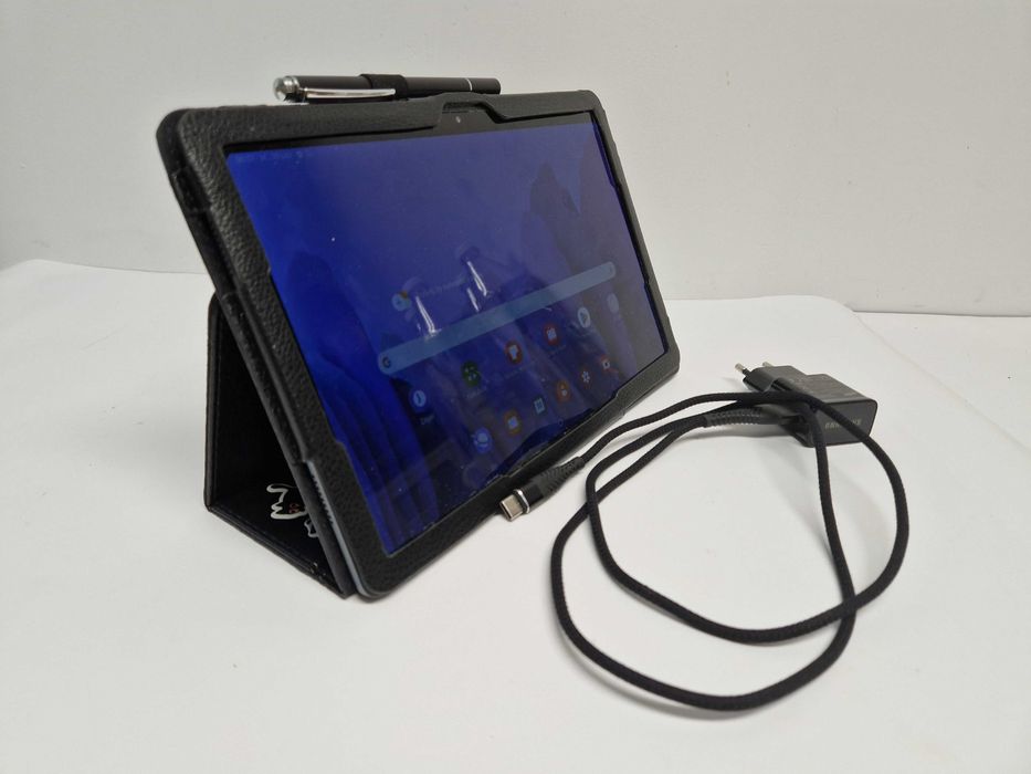 Tablet Samsung TAB A7 3/32GB + etui skóra + zasilacz oryginał + rysik - roczna bateria