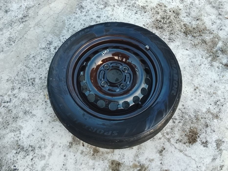 Jante de Ferro R14 Mitsubishi Colt Ano 2005 4 Furos Pneus 175/65 R14