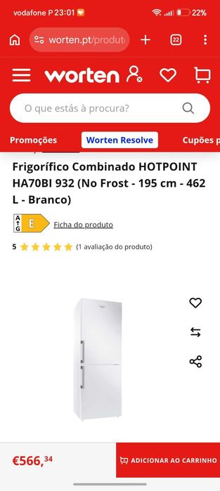 Frigorifico Hotpoint Novo