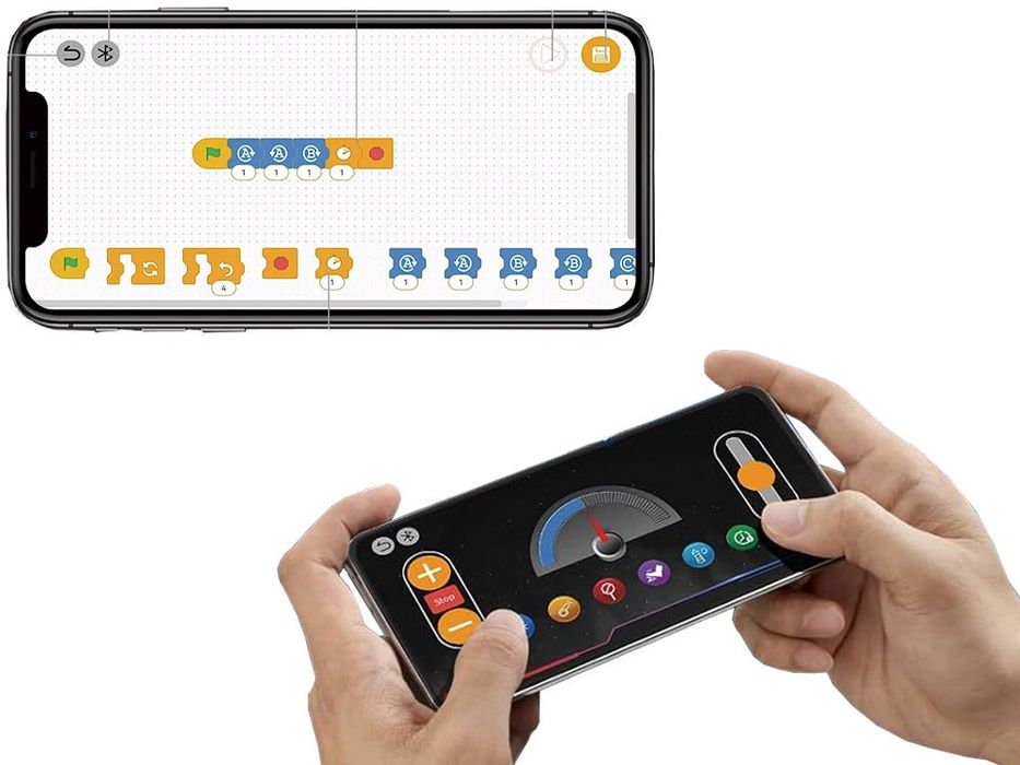 Klocki techniczne Zbuduj SILNIK na akumulator Światło i ruch 665-ele