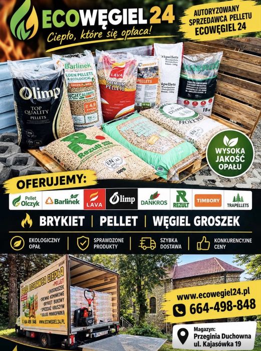 Pellet Olczyk 6 mm pelet Lava Olimp ECOWĘGIEL 24 Transport