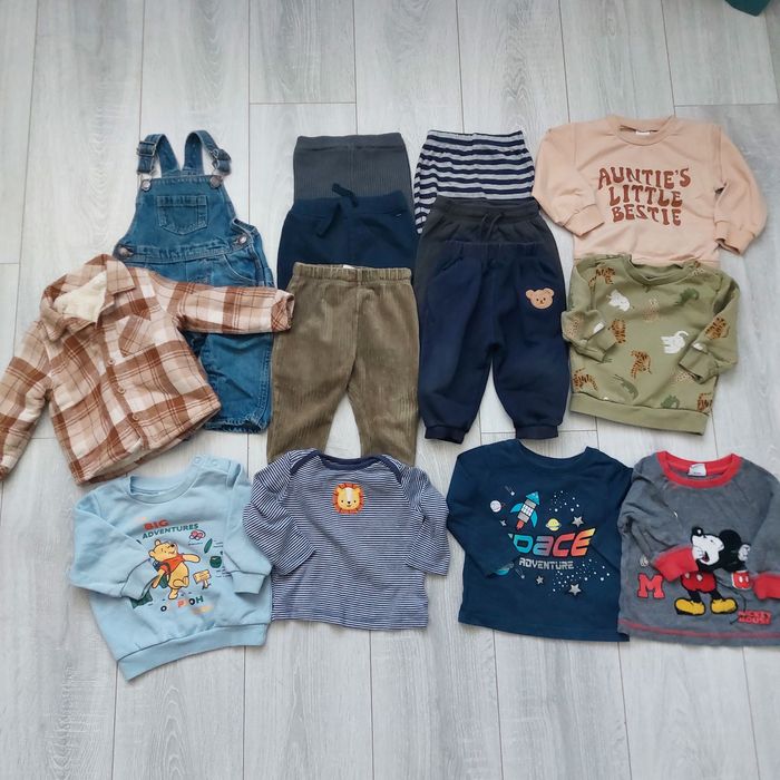 Пакет речей: Теплі кофти, штани для хлопчика 6-9 міс, 74 розмір