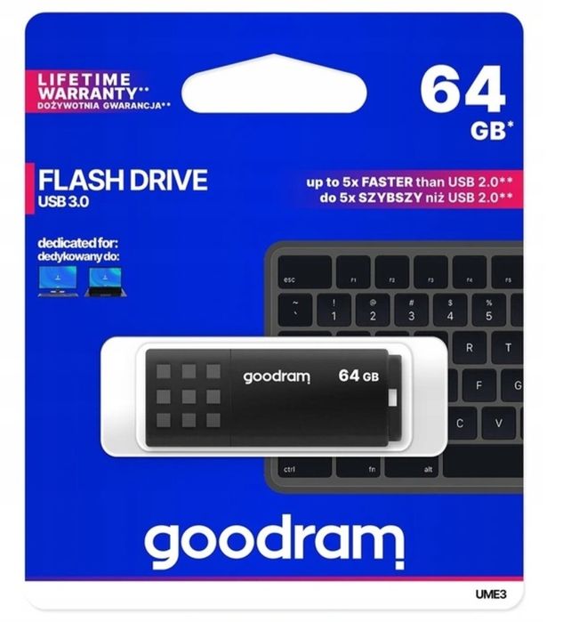 PenDrive 64GB przygotowany dla retro konsoli Amigi 500 mini.