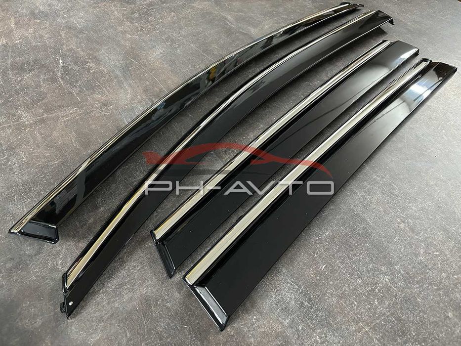 Вітровики з хромом Mazda CX-5 CX5 2012-2017 р.в. Дефлектори Ветровики