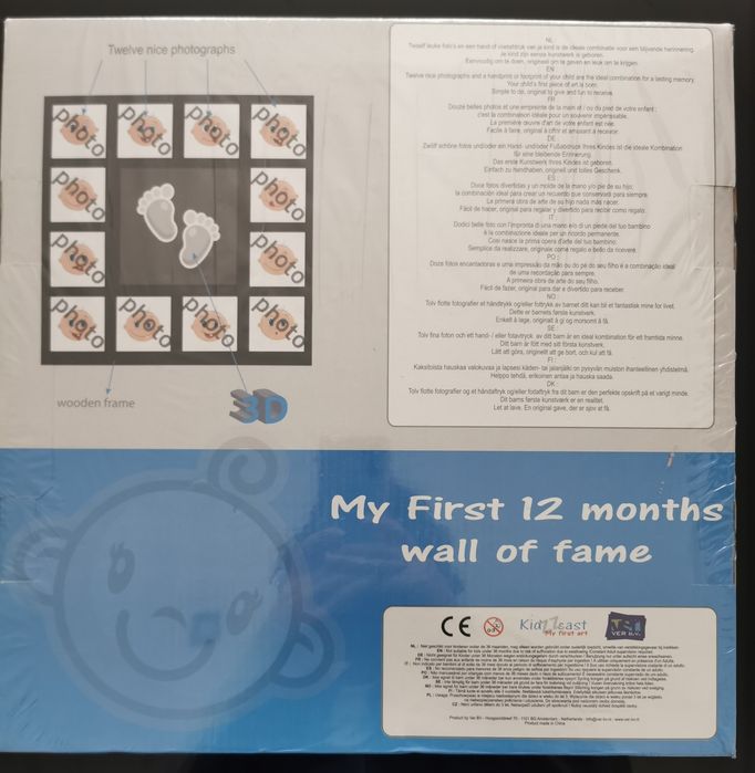 Moldura para o 1° ano do bebé