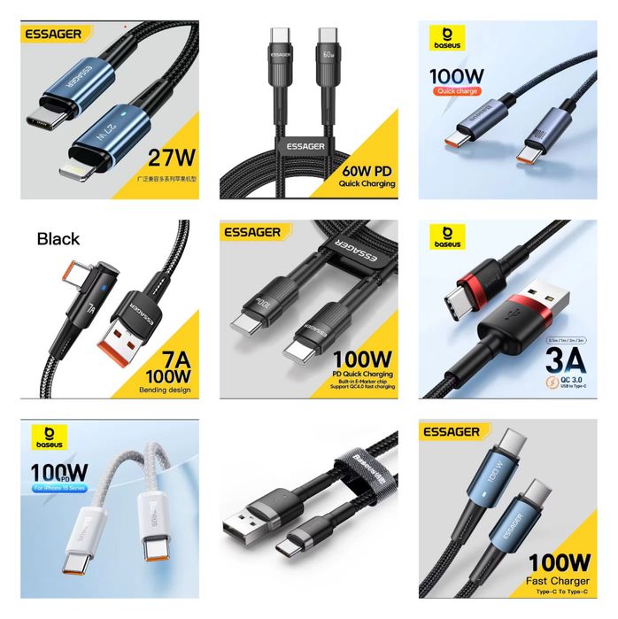 Блок зарядки Baseus 30w;Essager;Hoco;кабель;шнур;бездротові;Навушники