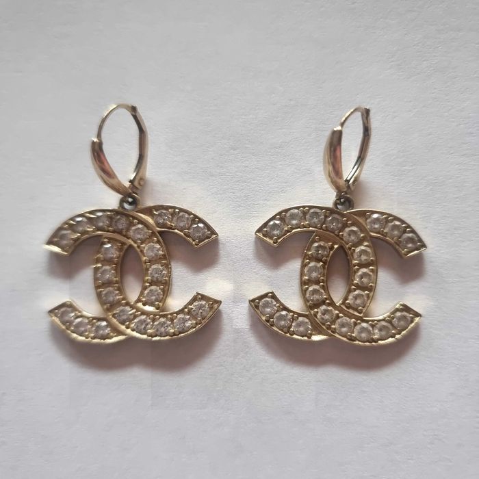 Piekne zlote kolczyki Chanel proba 585