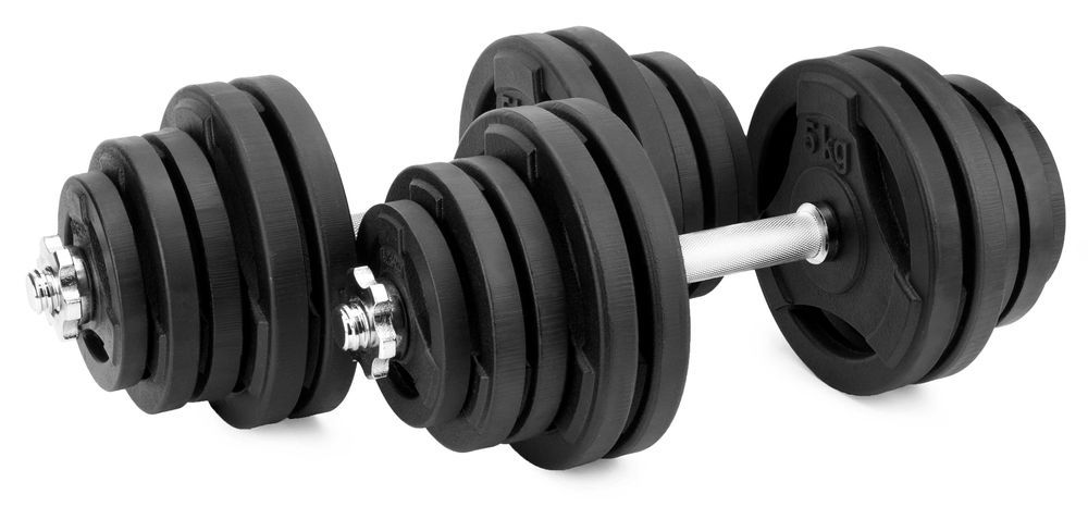 Hantle żeliwne kierownice regulowane 2x35kg zestaw 70kg talerze DW