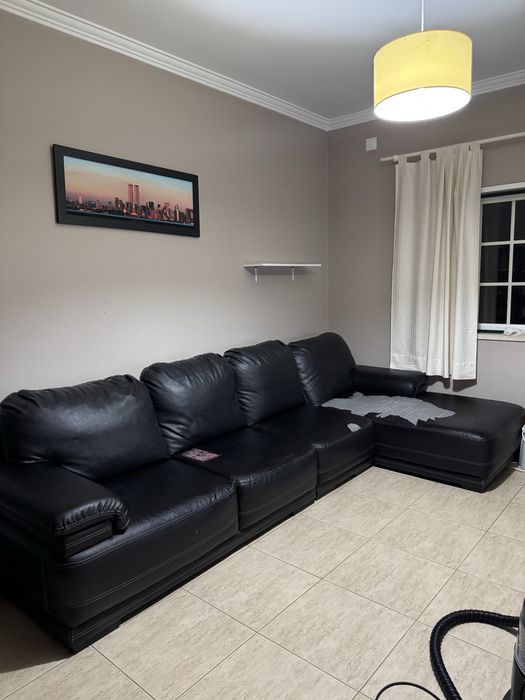 Sofá de pele / Preto