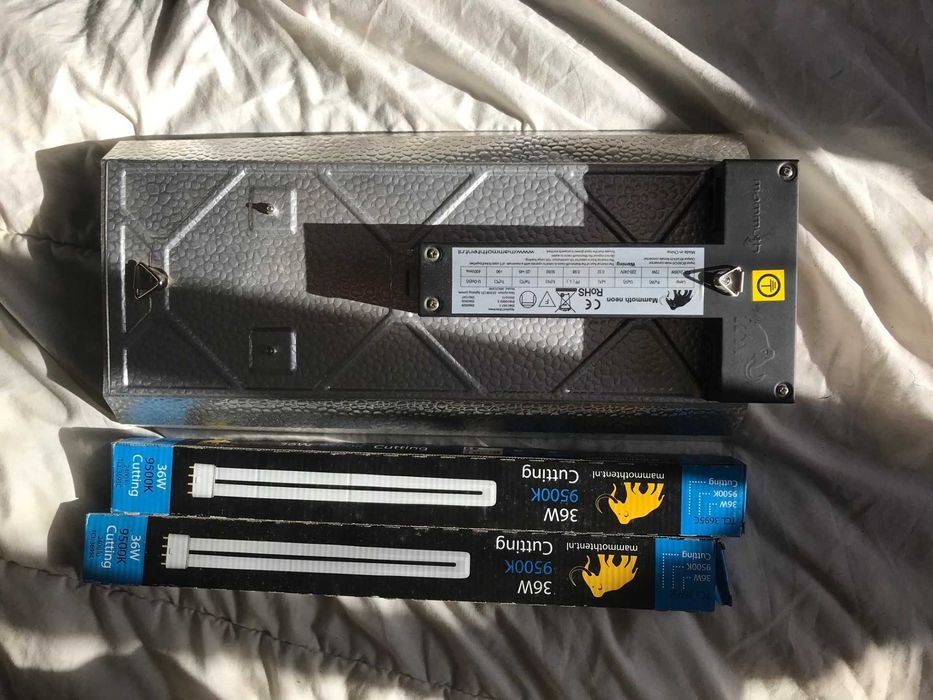 Mammoth Neon Kit Slim  2x 36W PRODUCT:23236   luz grow terrarium peixe