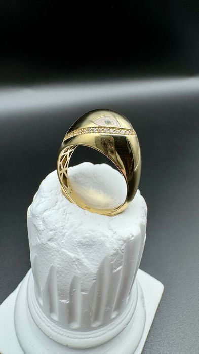 Złoty Pierścionek z cyrkoniami 14ct 585, 4,92g, rozmiar: 25