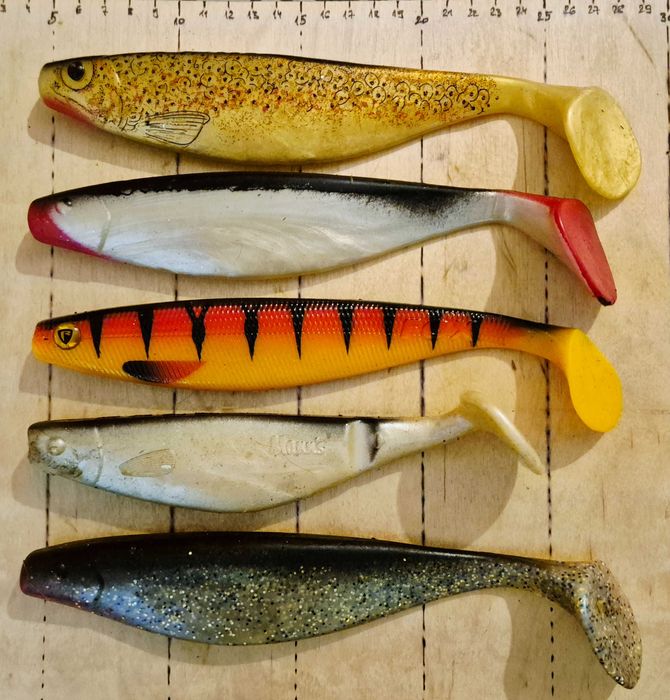 Z339 - zestaw 5 gum na szczupaka - Relax, Mann's, Fox Rage - 17-22cm