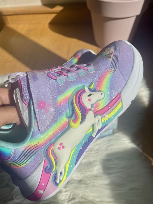 Нові светящиеся кроссовки кросівки Skechers з єдиноріжкою 32 р
