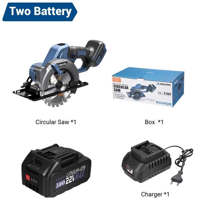Serra Circular Profissional DrillPro | 2200w | Brushless | Sem fio