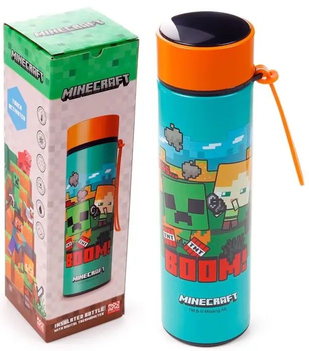 Termos ze stali nierdzewnej z termometrem, Minecraft BOOM