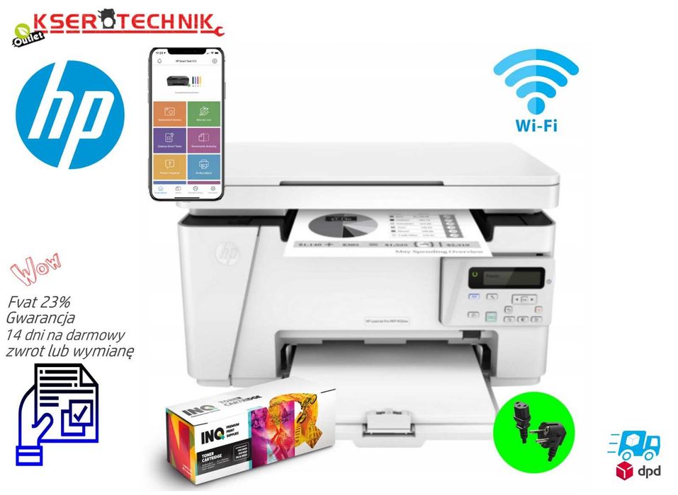Drukarka / Ksero / Skaner laserowa (mono) HP LaserJet Pro MFP M 26 nw
