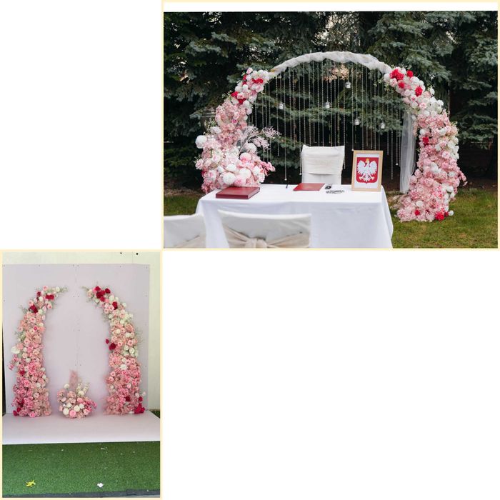 Ślub ścianka ślubna ozdoby