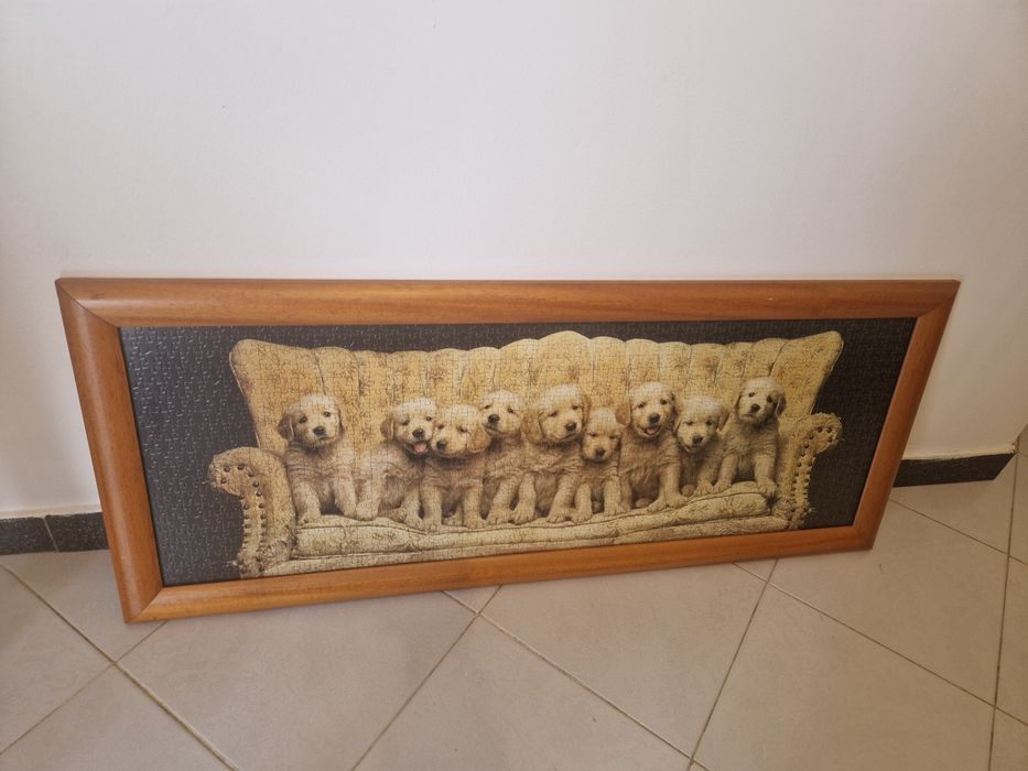 Quadro em puzzle com cães