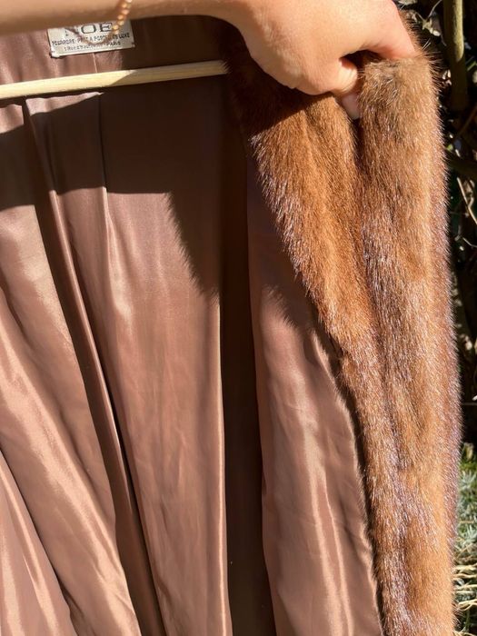 Хутряне норкове пальто | «шуба», натуральне, вінтаж, європейське