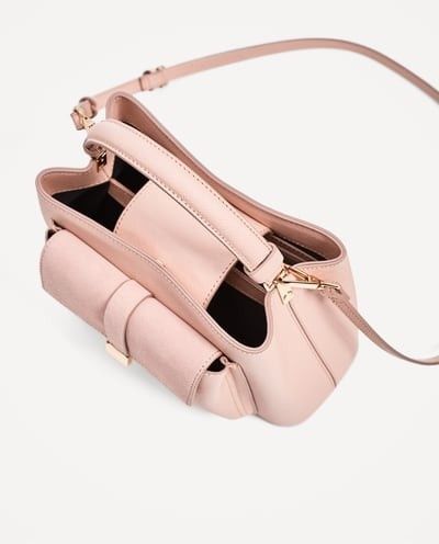 ZARA CITY torebka nowa pudrowa różowa 8350/204 NEW Poznań