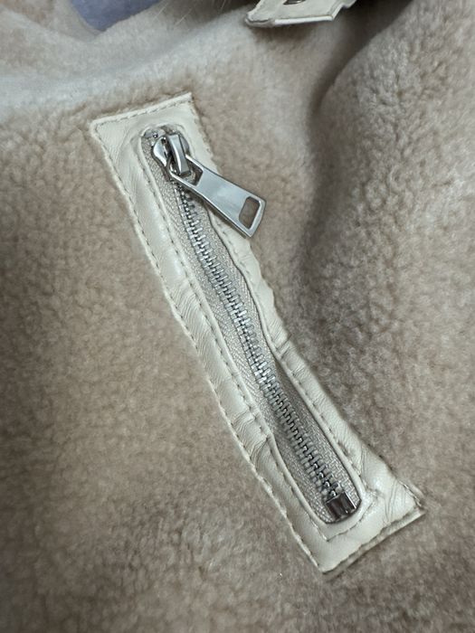 Пальто з натуральним хутром, вживане, розмір 44