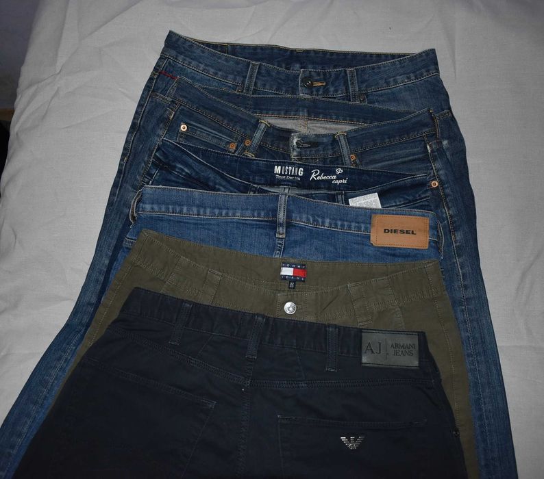 Spodnie Levis, Lee, Armani,Holister