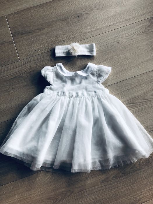 Chrzest - Sukienka, rajstopy, bolerko, ubranko, zestaw do chrztu 68