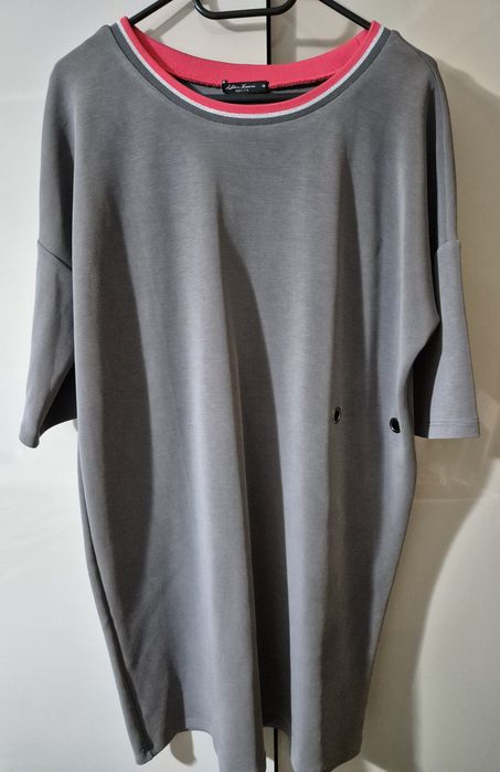Sukienka dress damska 38 M Mohito oversize rękaw 3/4 szara