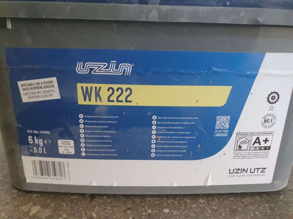 UZIN WK222 klej kontaktowy dyspersyjny wiaderko6kg