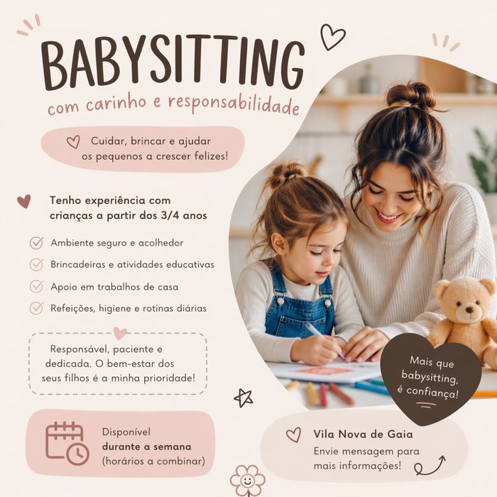 Babysitting em Vila Nova de Gaia