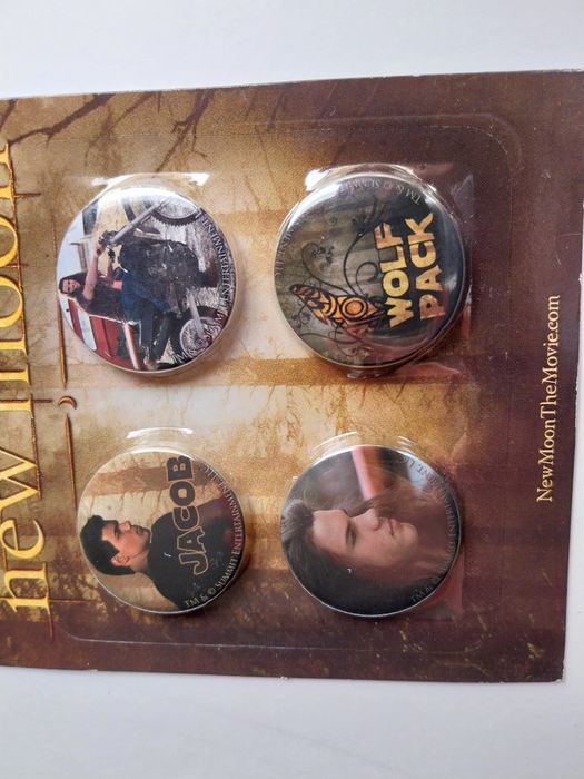 Twilight New Moon Crepúsculo Lua Nova - 4 pins originais Jacob - NECA