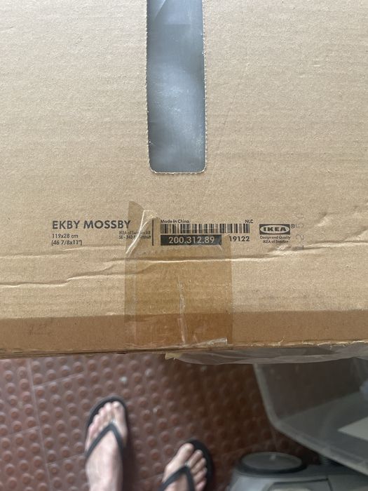 IKEA EKBY MOSSBY + EKBY BJÄRNUM | Prateleira inox 119×28 cm | Nova na embalagem
