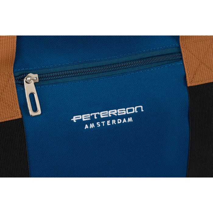 wodoodporna torba podróżna z poliestru w granatowym kolorze - peterson