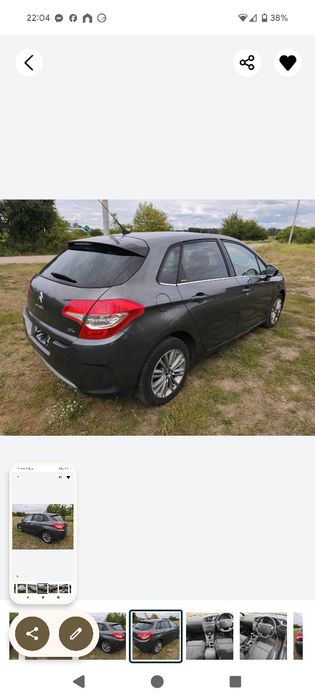 Citroen C4 II B7 lampa tylna   lewa prawa strona