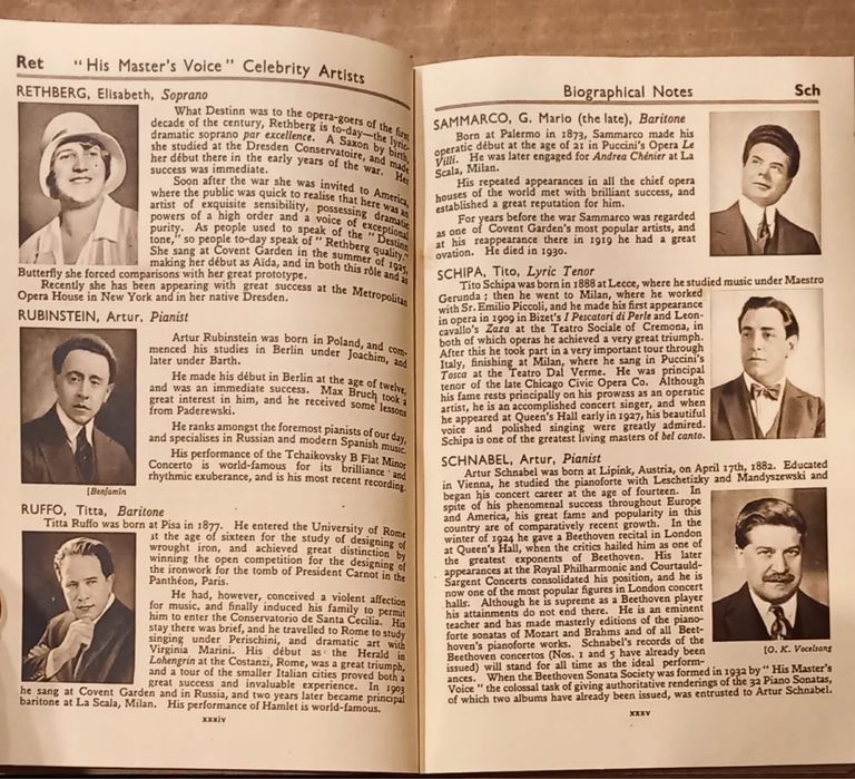 His Master s Voice catalogo de 1933