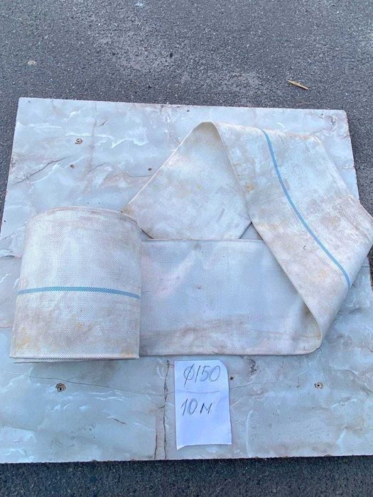 Пожарний рукав полотно Б/У  без концевых муфт  150мм=10 м