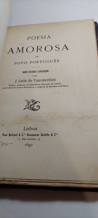 Poesia Amorosa do Povo Português - J. Leite de Vasconcellos (1890)