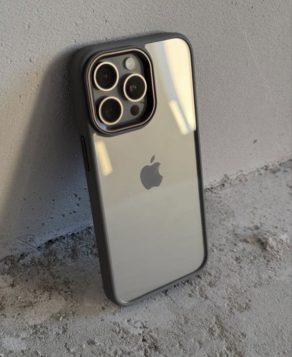 Чехол на iPhone 15 Pro Max Grey, Natural Titanium, 15 Pro-12 Pro, 14 Pro Grey, прозрачный не желтеет, top качество