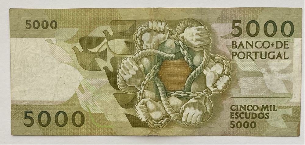 Nota 1102 - Cinco Mil  Escudos Ch.2A - 1989