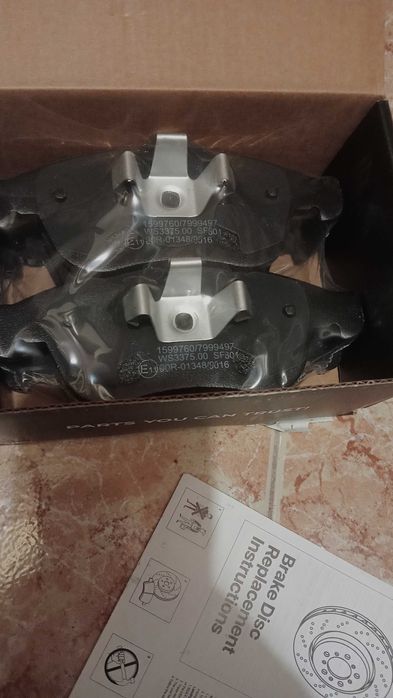 Pastilhas de travão eixo dianteiro