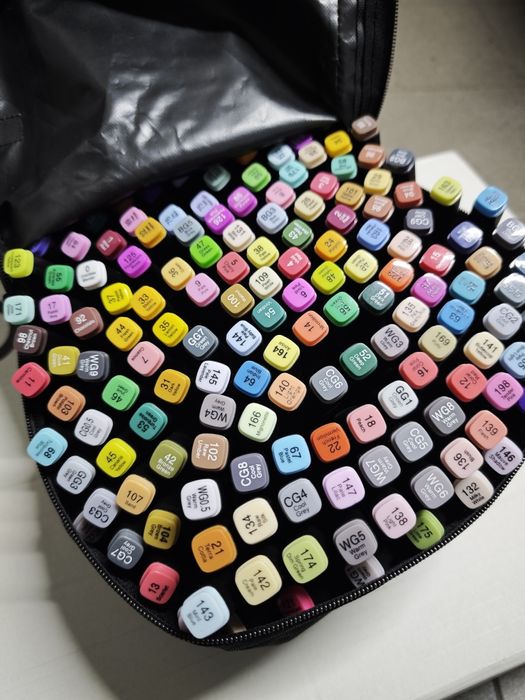 Mazaki markery flamastry akrylowe 168 sztuk dwustronne