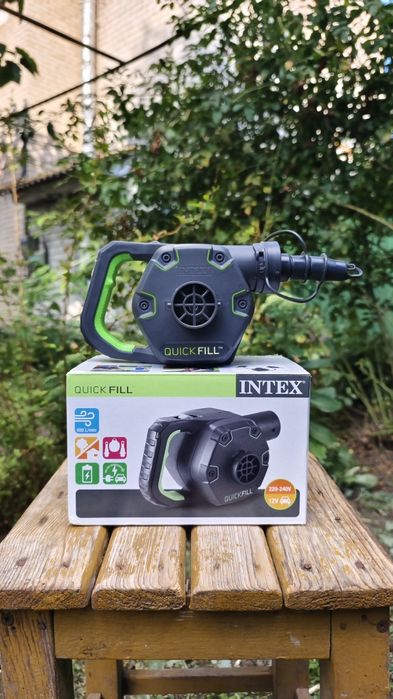 Портативный электрический аккумуляторный насос Intex компрессор помпа